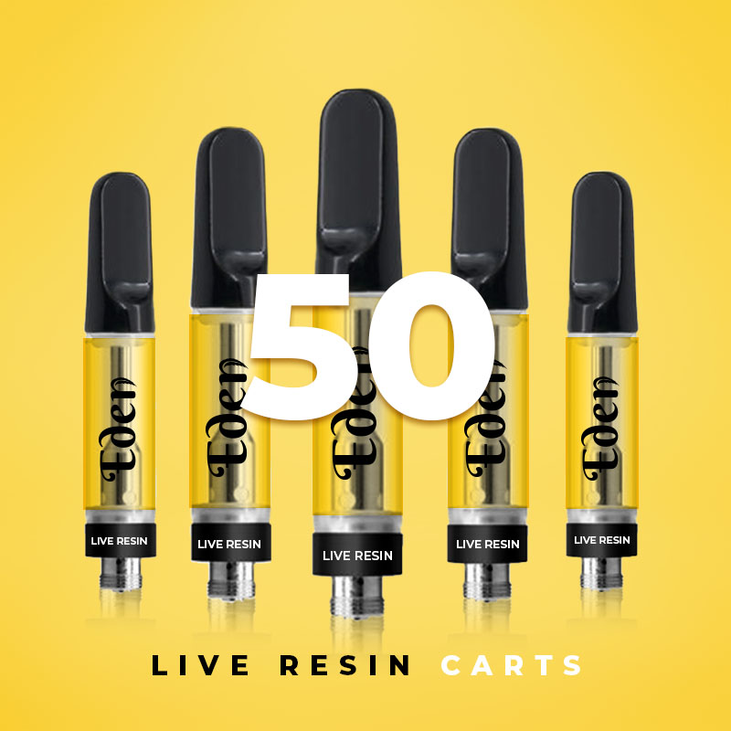 Bulk Live Resin Vape Cartridges - Eden Strain